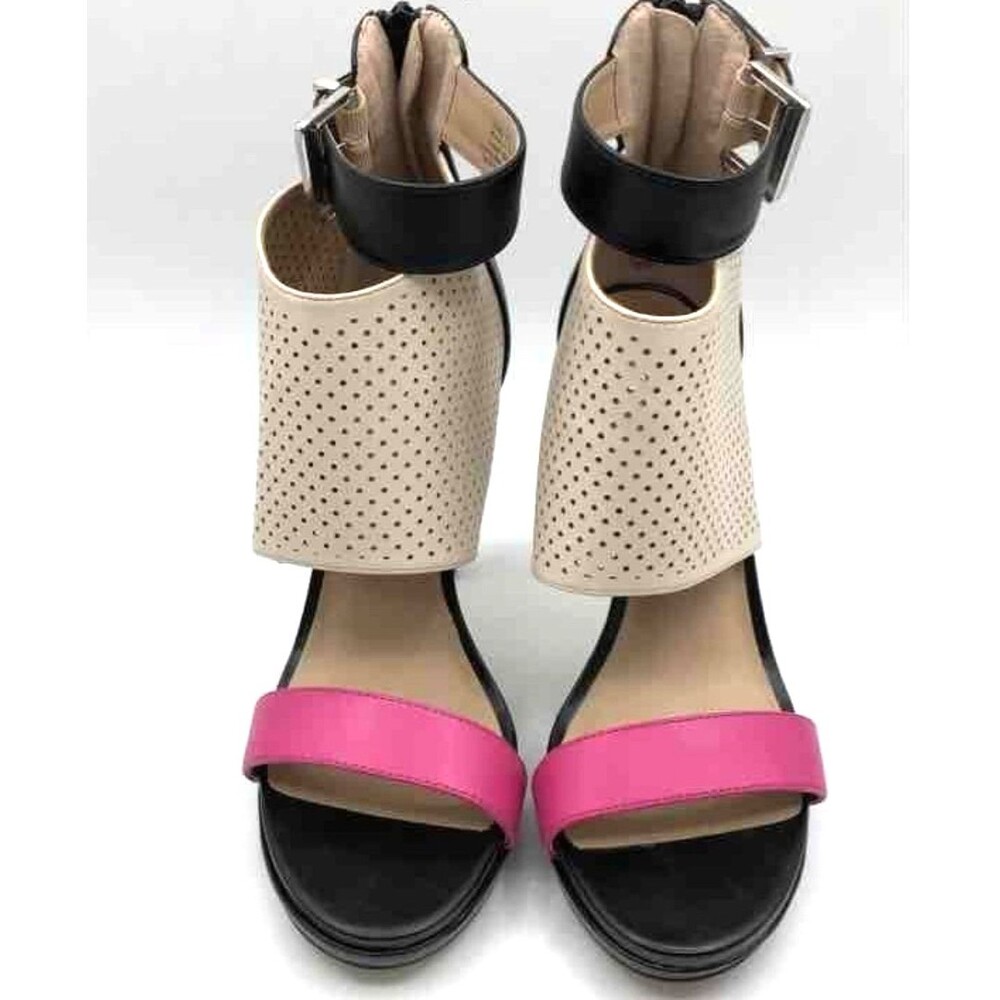 JUICY COUTURE ATARAH ICE Black Pink Stiletto Heels - Size 8.5